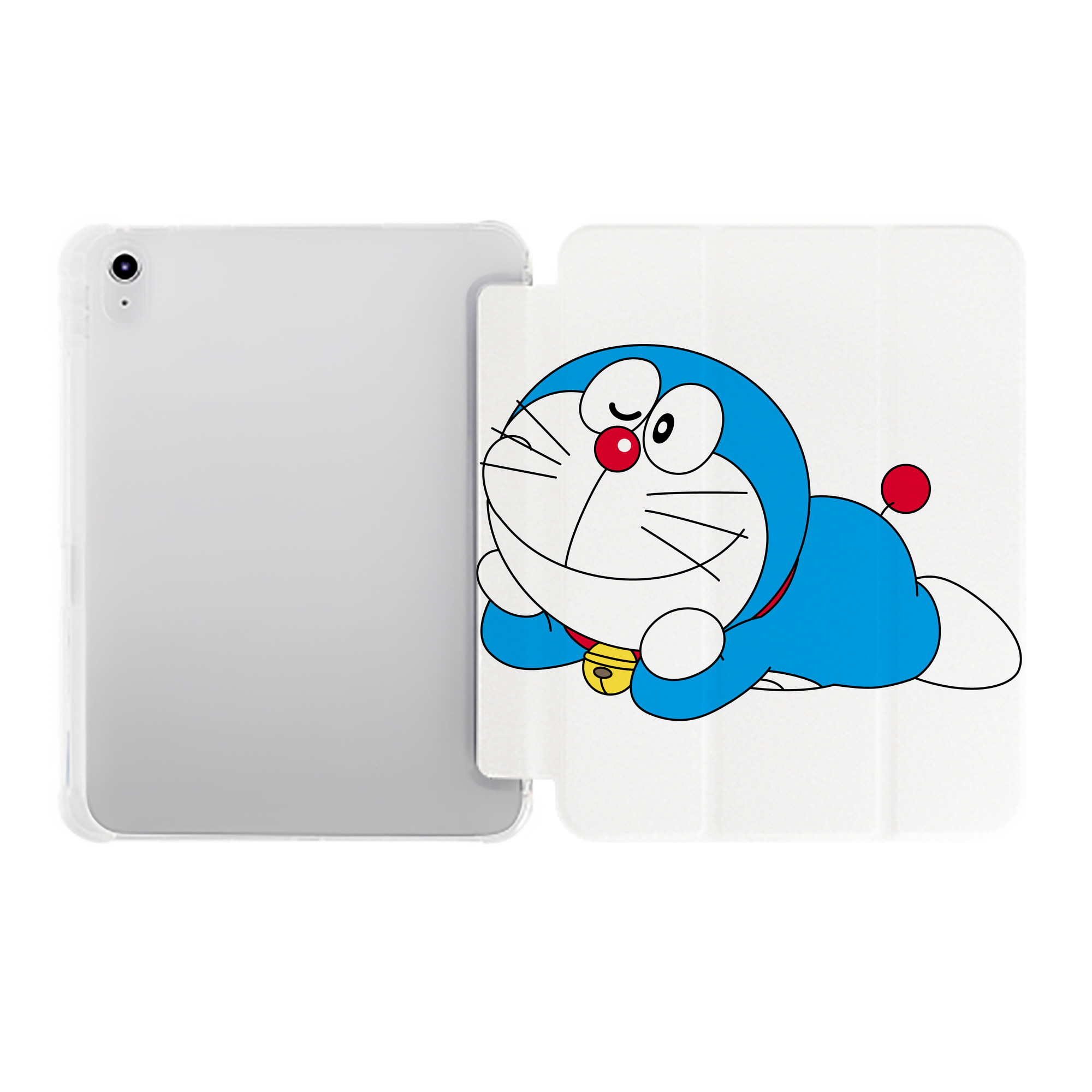 （画像用） ドラえもん Doraemon IPad ケース ペン収納付き 三つ折りスタンド PUレザー×シリコン 対応機種9.5/10.5/10.9インチ